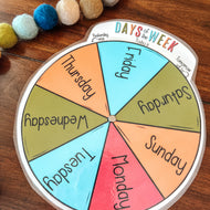 Days Of The Week Printable Wheel