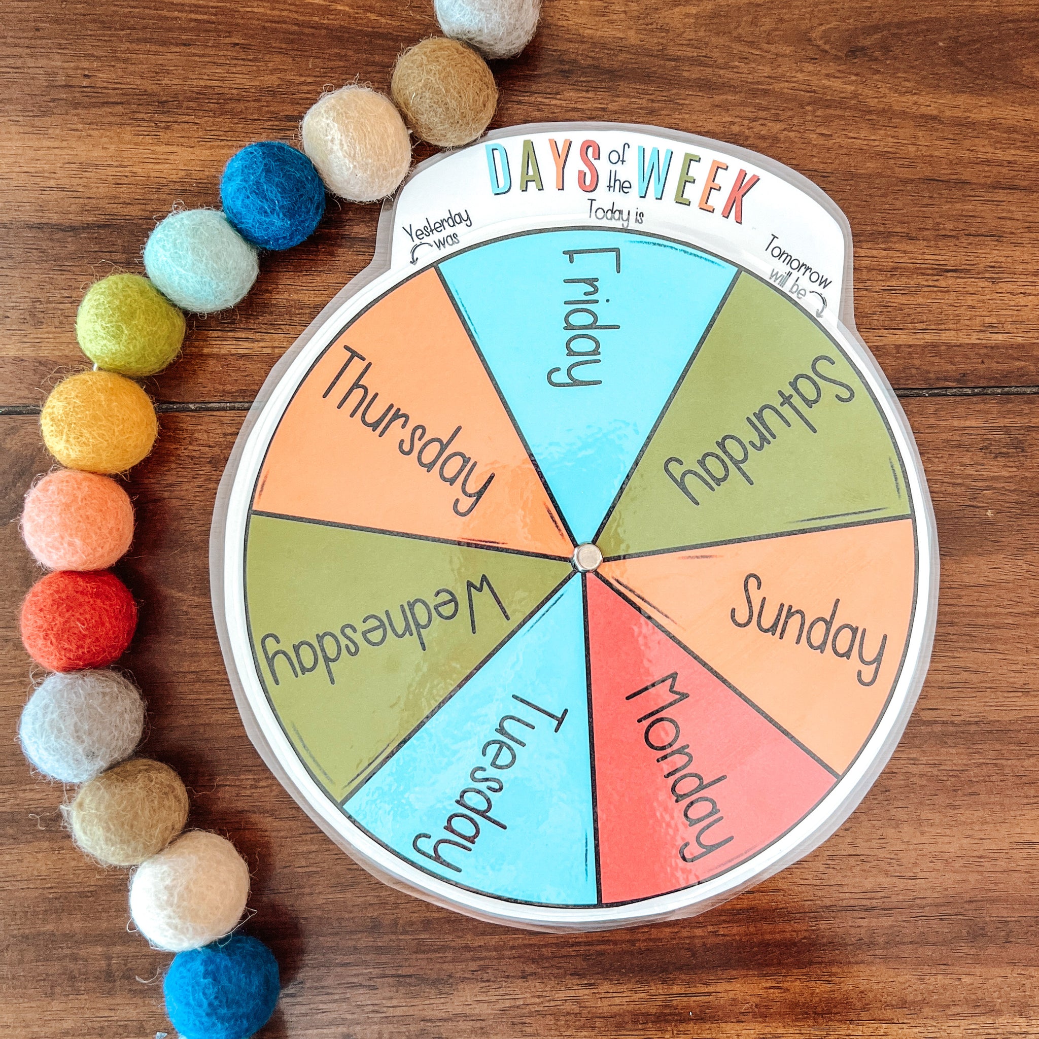 Work Week Wheel Days Of The Week Printable Wheel – Arrows And Applesauce