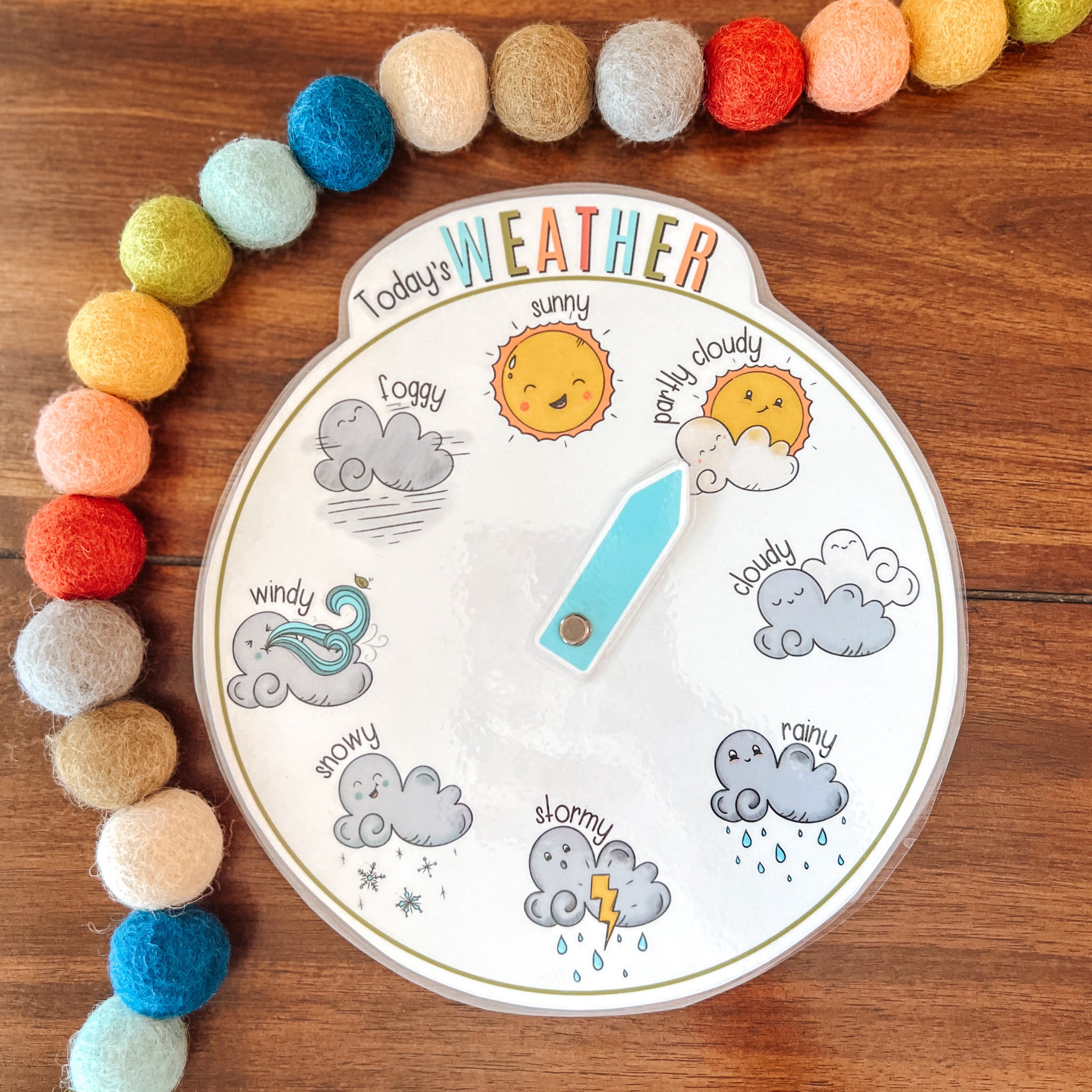 Weather Wheel Circle Time Printable – Arrows And Applesauce