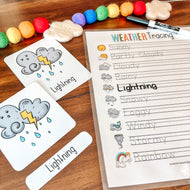 Weather Three Part Cards + Tracing Page