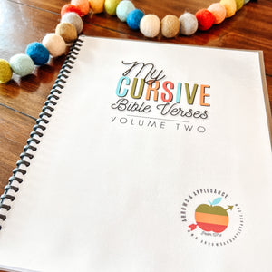 Cursive Bible Verses Volume 2 |  Printable Workbook