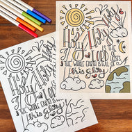 FREE Isaiah 6:3 Printable Art Print + Coloring Page