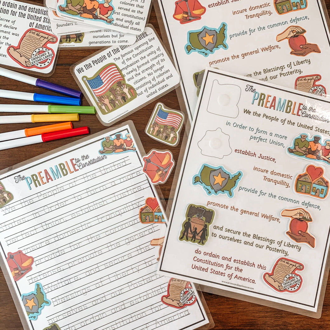 Preamble To The Constitution Printable Activity Pack