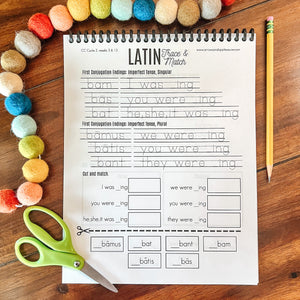 Latin Verb Tense Printable Worksheets- CC Cycle 2