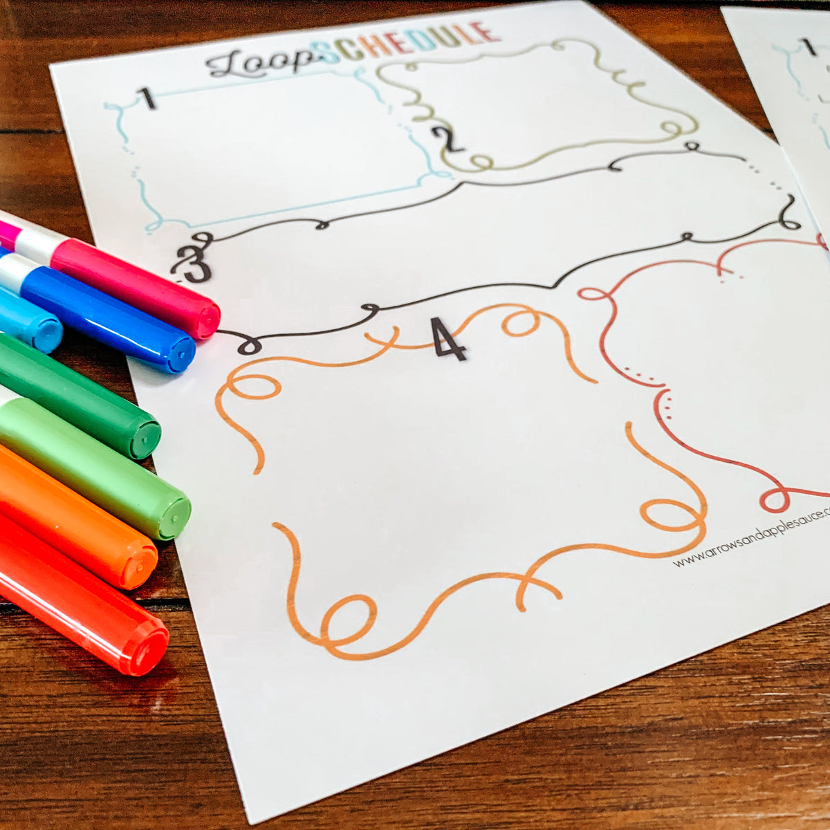 Loop Calander Examples EDITABLE Loop Schedule- Daily Format – Arrows And Applesauce