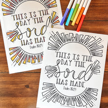 Load image into Gallery viewer, FREE Psalm 118:24 Art Print + Coloring Page
