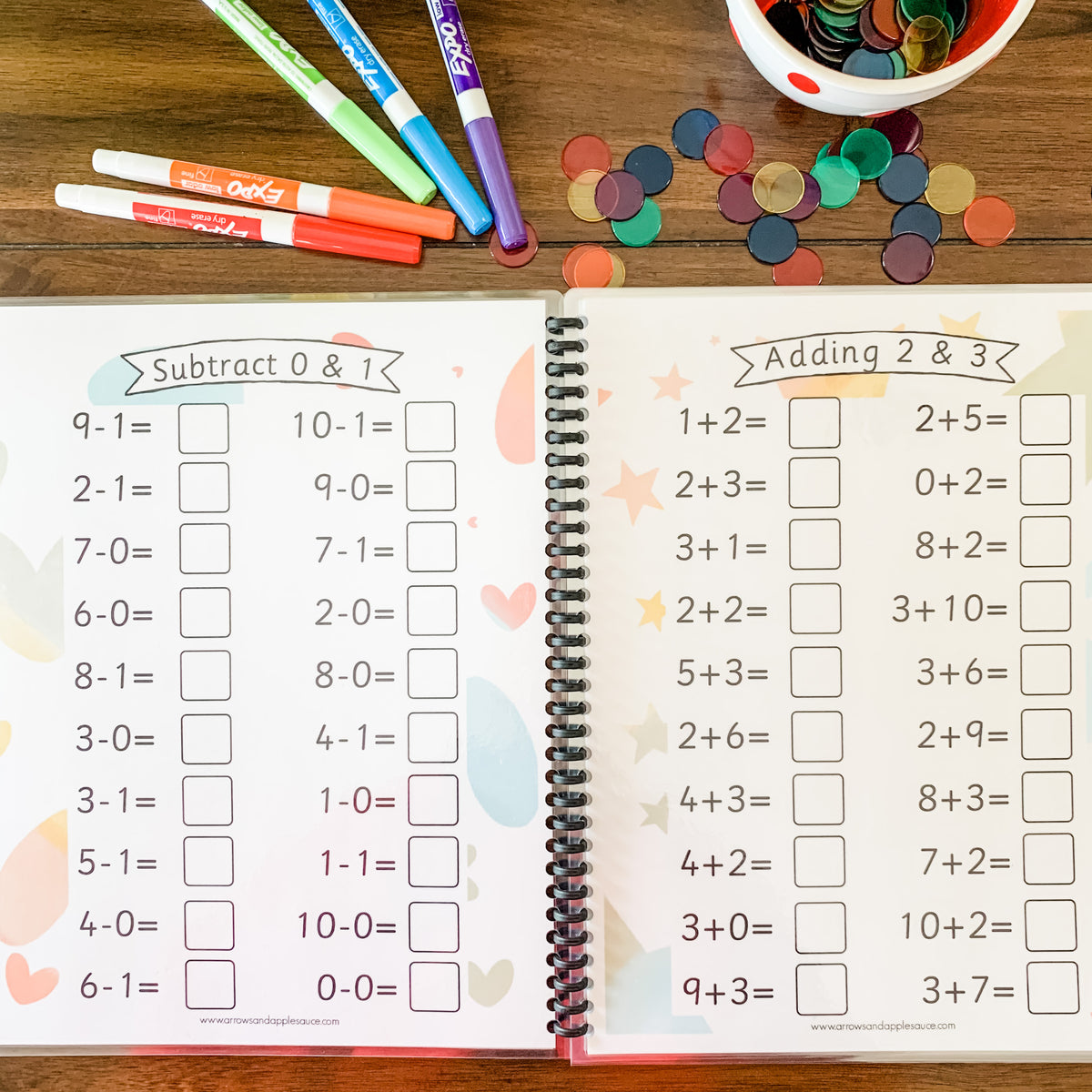 Addition + Subtraction Math Facts Printable Workbook – Arrows And ...
