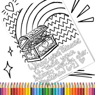 FREE Matthew 6:21 Treasure Coloring Page