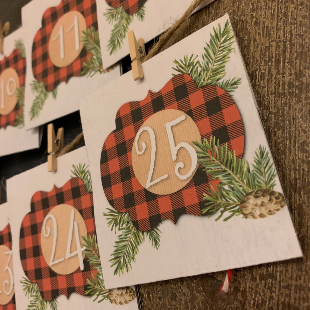 Buffalo Plaid Printable Christmas Countdown - Arrows And Applesauce