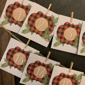 Buffalo Plaid Printable Christmas Countdown - Arrows And Applesauce