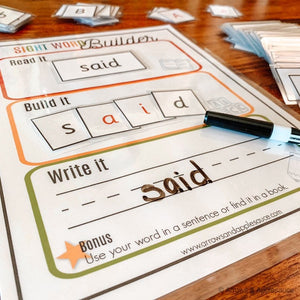 Read, Build, Write Sight Word Practice - Arrows And Applesauce