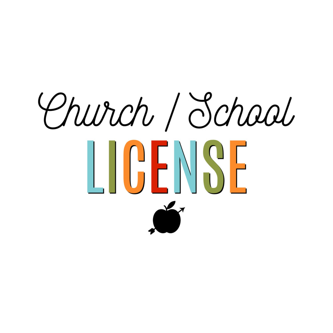 Church and/or School Extended Printing License, Add-on - Arrows And Applesauce