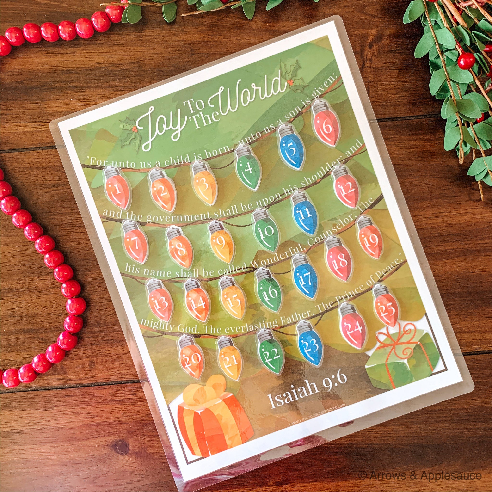 Christmas Advent Printable Countdown Arrows And Applesauce