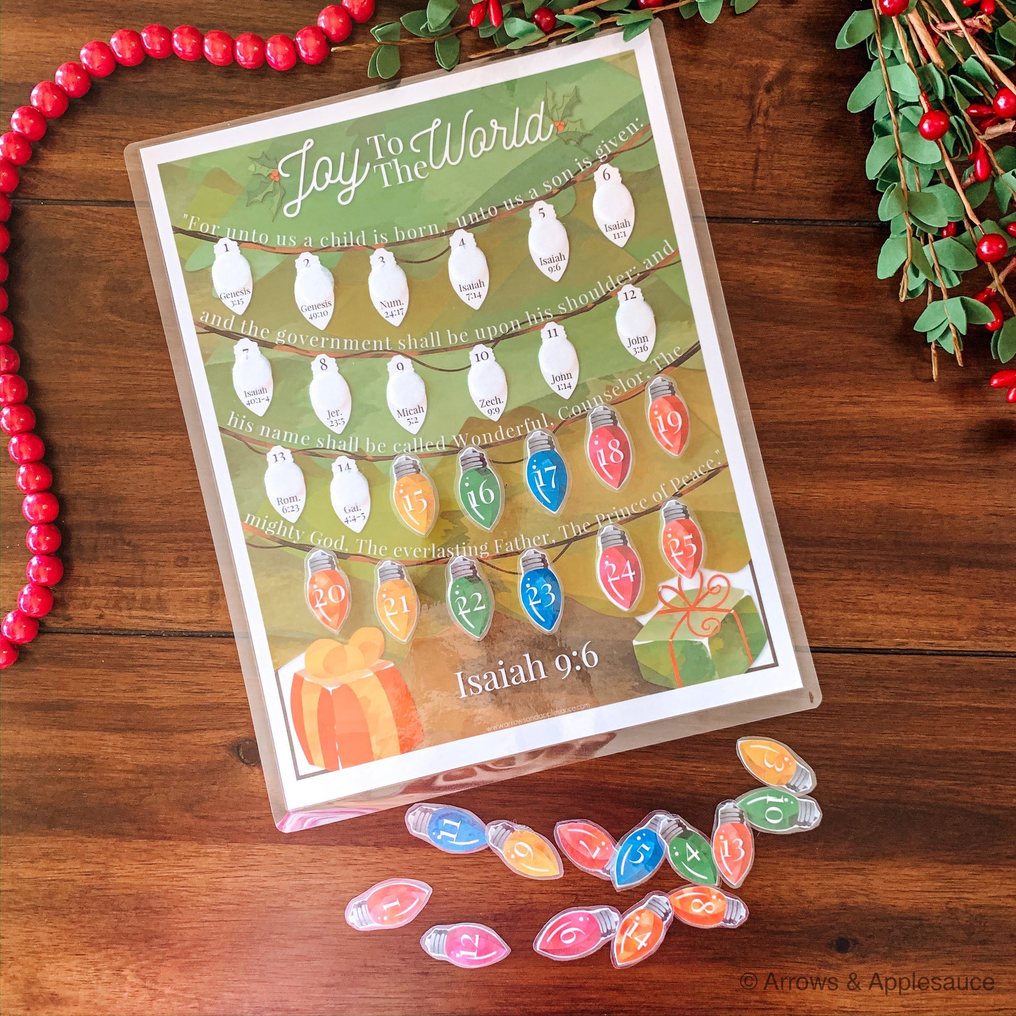 Christmas Advent Printable Countdown Arrows And Applesauce