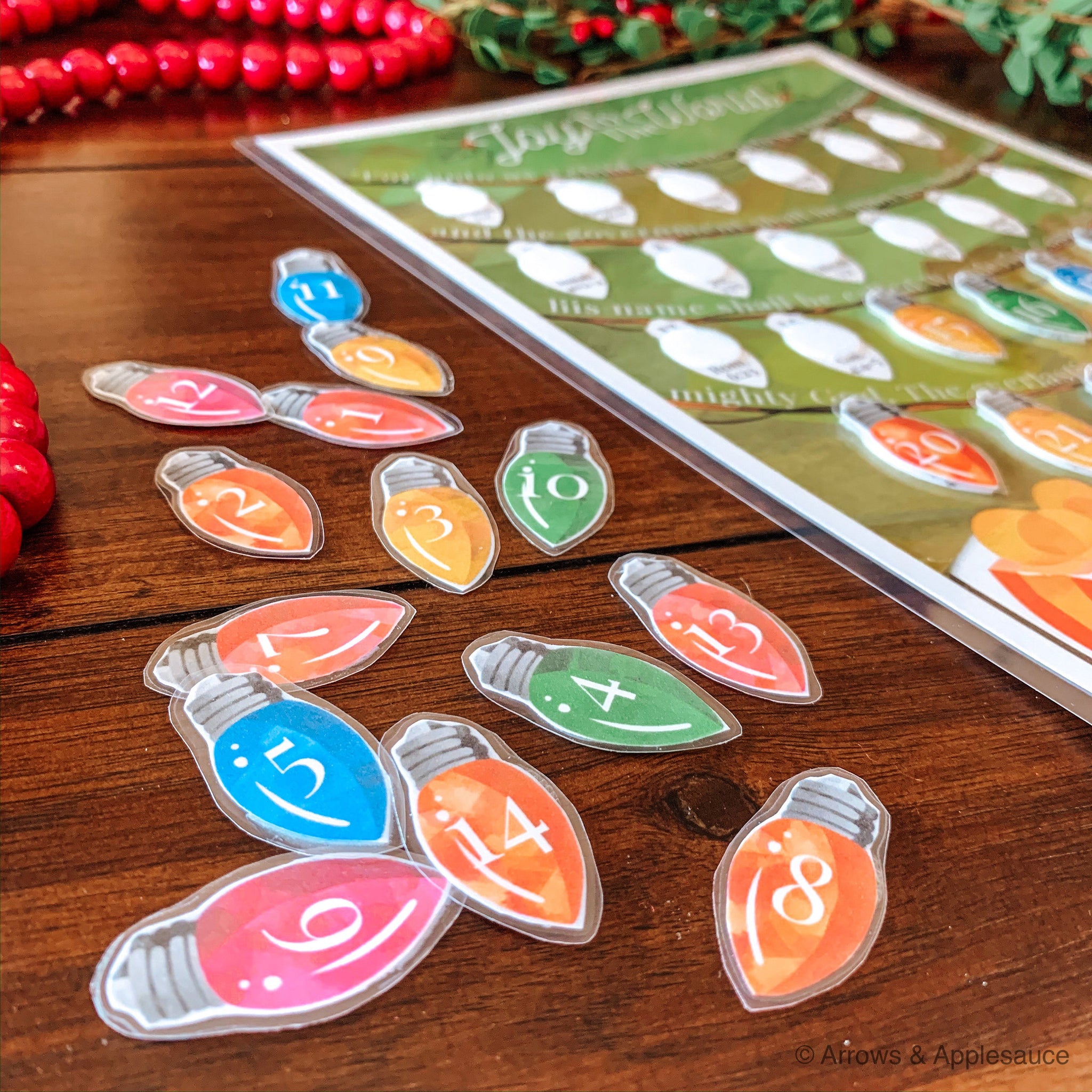 Christmas Advent Printable Countdown Arrows And Applesauce