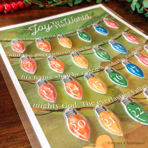 Christmas Advent Printable Countdown - Arrows And Applesauce