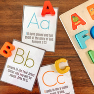 Printable Alphabet Bible Verse Cards - Arrows And Applesauce