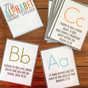 Printable Alphabet Bible Verse Cards - Arrows And Applesauce