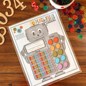 Place Value Printable Counting Robot - Arrows And Applesauce