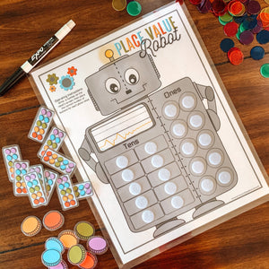 Place Value Printable Counting Robot - Arrows And Applesauce