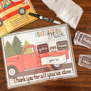 Contraction Truck Printable Reading Game - Arrows And Applesauce