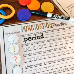Punctuation Practice Printable Set - Arrows And Applesauce