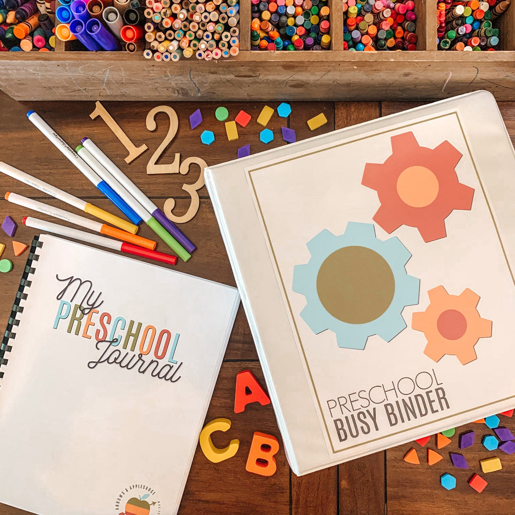 MEGA Preschool Bundle, Printable Pre-K Busy Binder & Journal - Arrows And Applesauce
